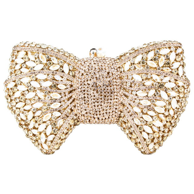Gold Studded Metallic Frame Handbags