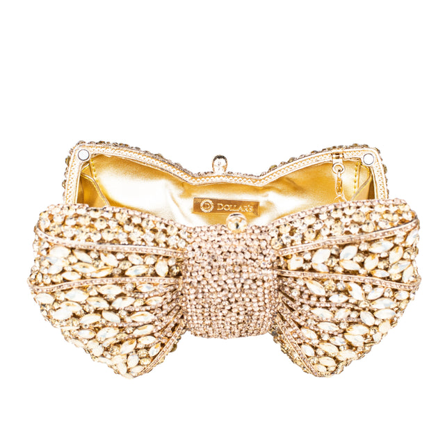 Gold Studded Metallic Frame Handbags