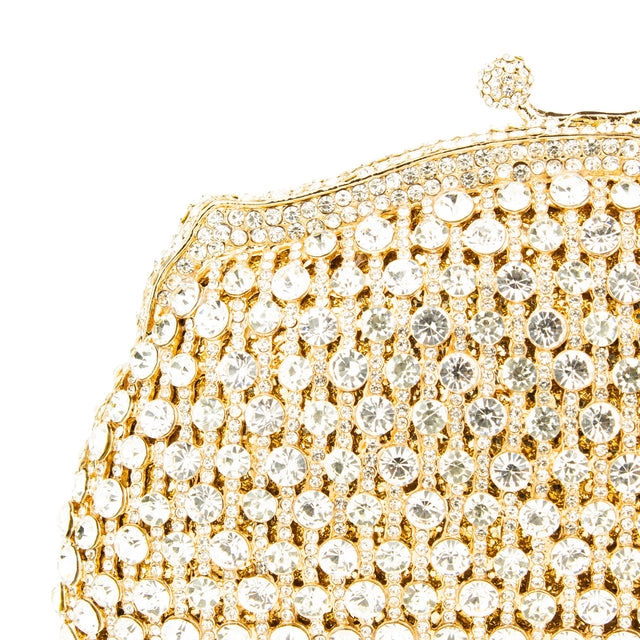 Gold Studded Metallic Frame Handbags