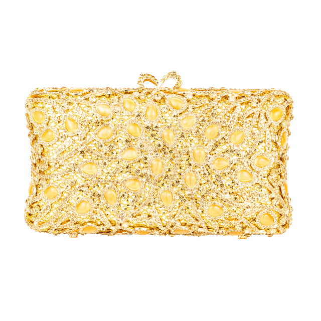 Lullu Studded Bronze Crystal Purse