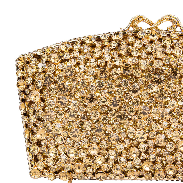 Gold Studded Metallic Frame Handbags