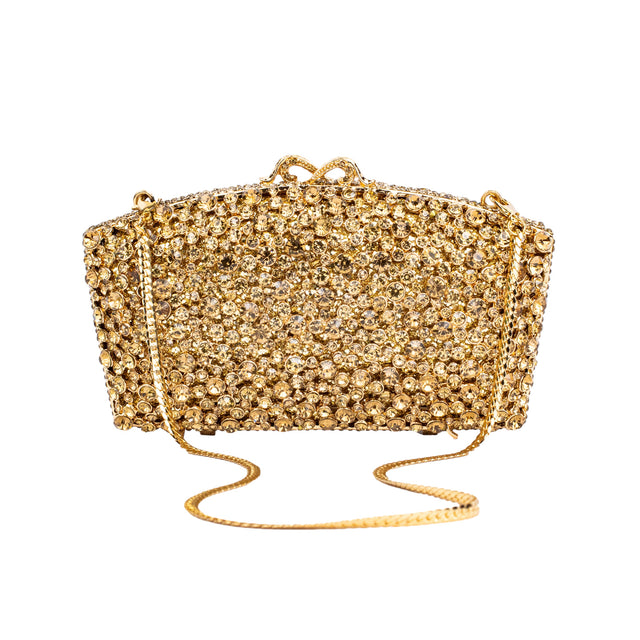 Gold Studded Metallic Frame Handbags