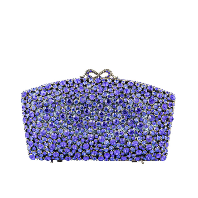 Blue Studded Crystal Purse