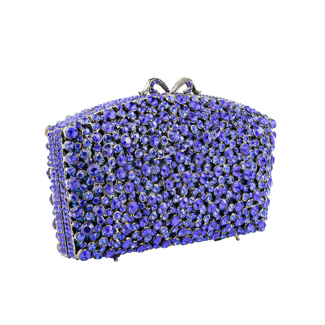 Blue Studded Crystal Purse