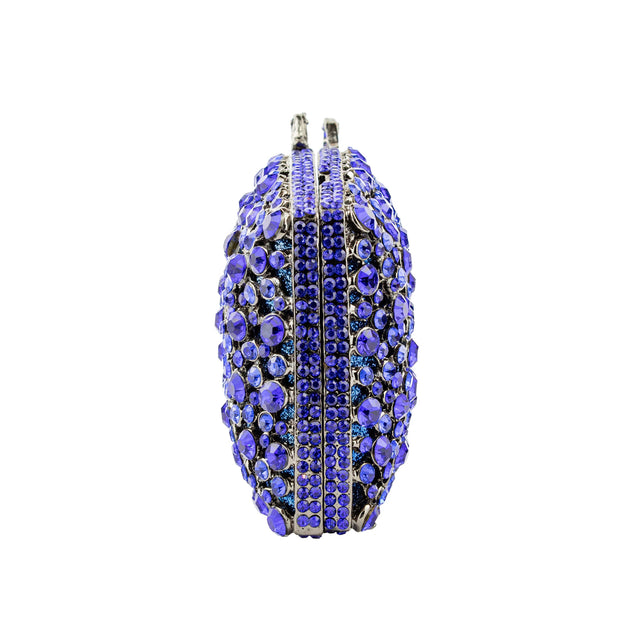 Blue Studded Crystal Purse