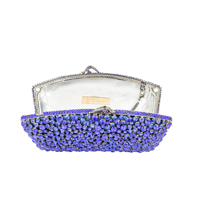 Blue Studded Crystal Purse