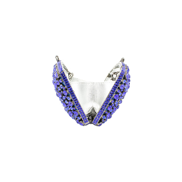 Blue Studded Crystal Purse