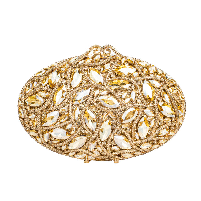 Gold Studded Metallic Frame Handbags