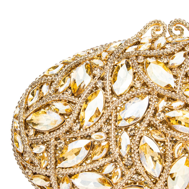 Gold Studded Metallic Frame Handbags