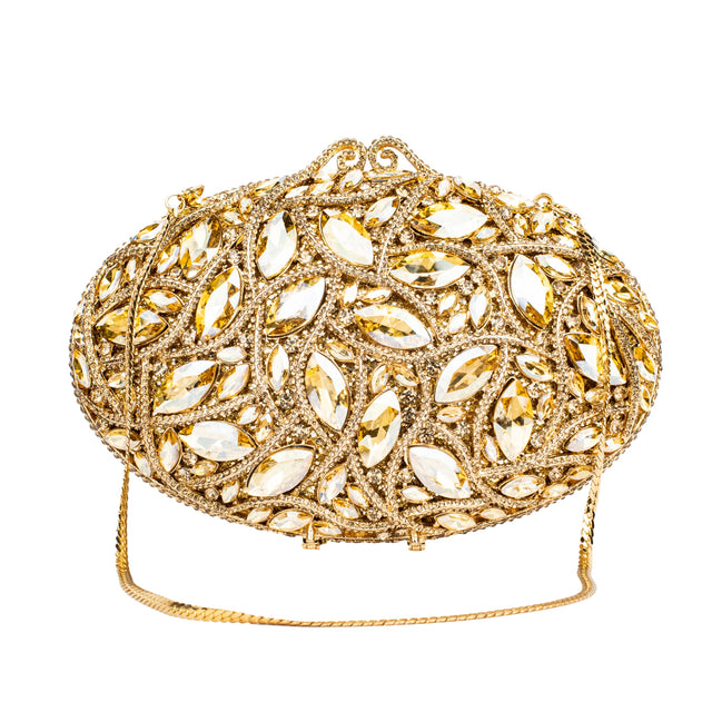 Gold Studded Metallic Frame Handbags