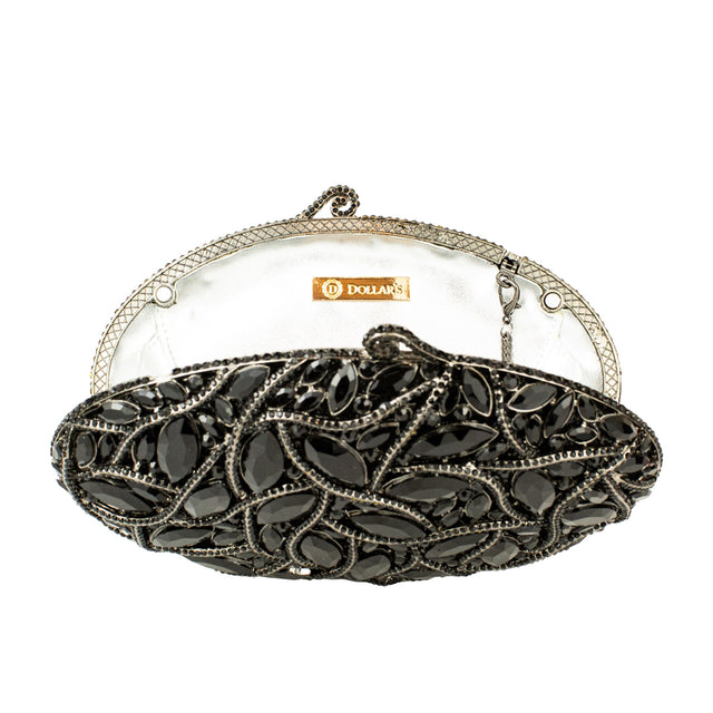 Black Studded Crystal Purse