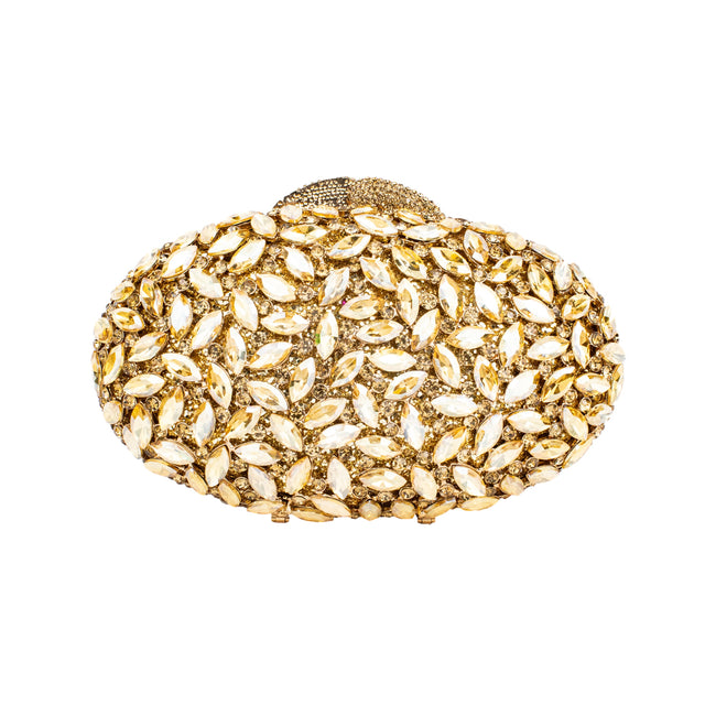 Gold Studded Metallic Frame Handbags
