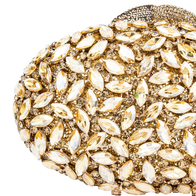 Gold Studded Metallic Frame Handbags