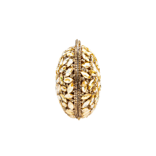 Gold Studded Metallic Frame Handbags