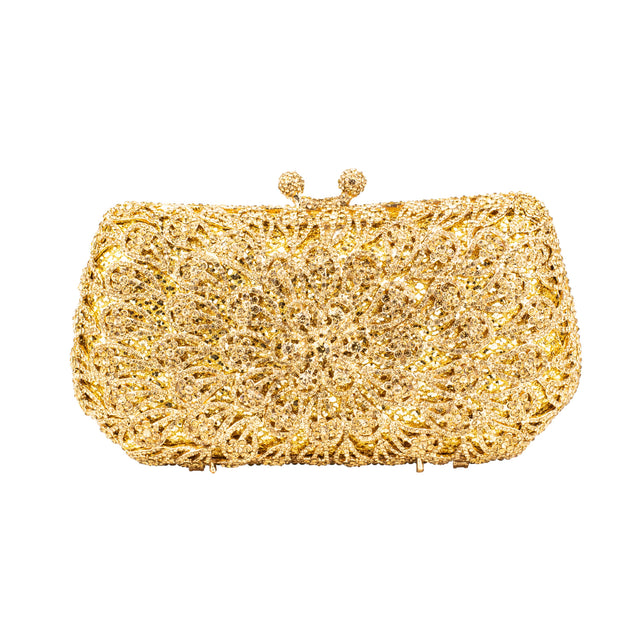 Bronze Studded Crystal Purse