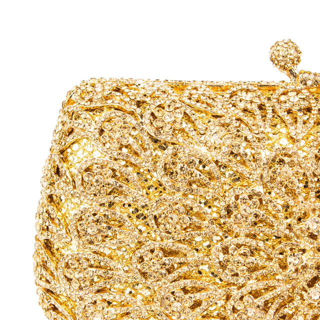 Bronze Studded Crystal Purse