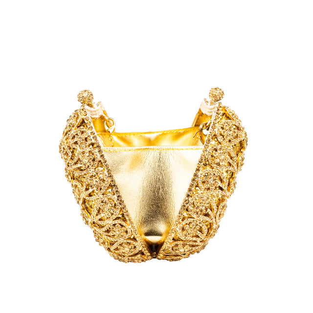 Bronze Studded Crystal Purse