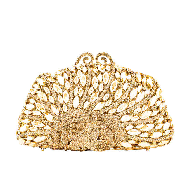Gold Studded Crystal Purse