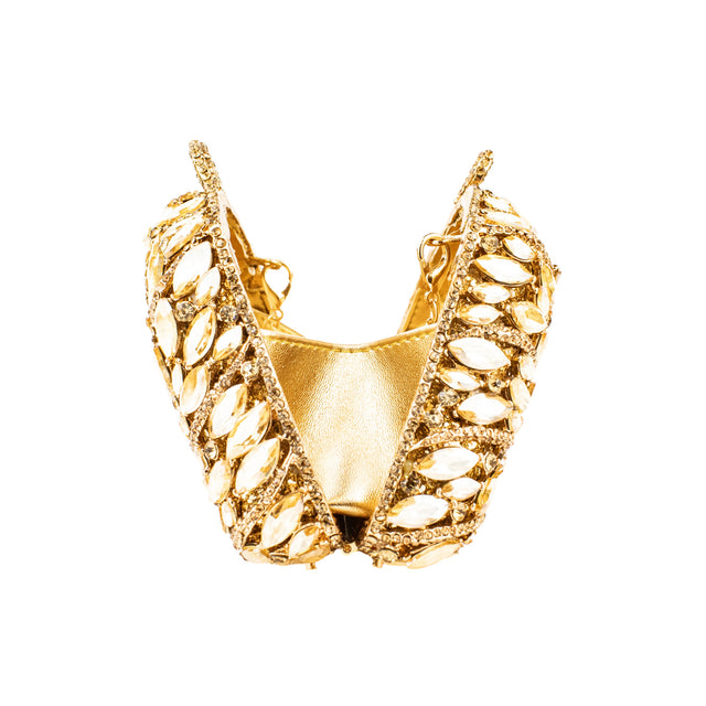 Gold Studded Crystal Purse