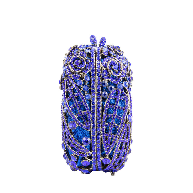 Blue Studded Crystal Purse