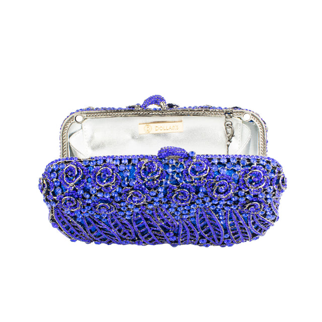Blue Studded Crystal Purse