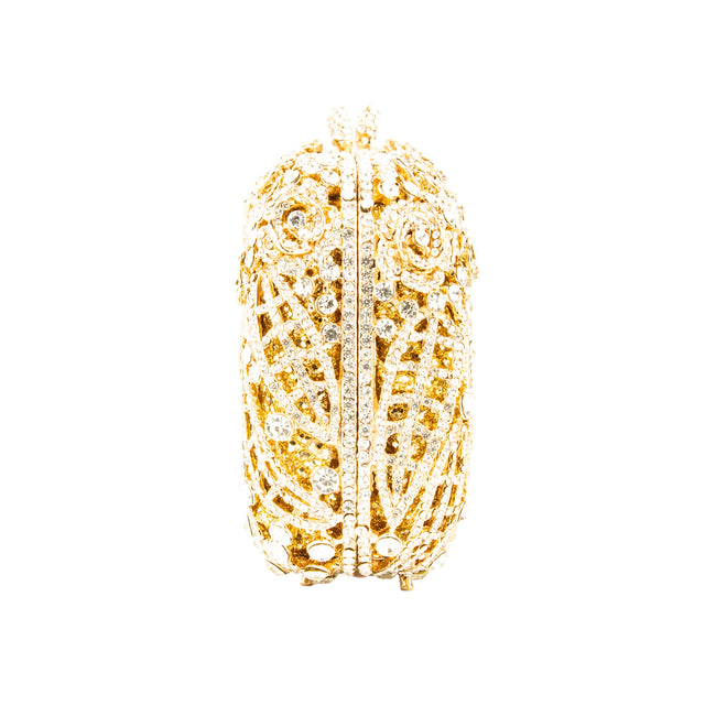 Gold Studded Metallic Frame Handbags