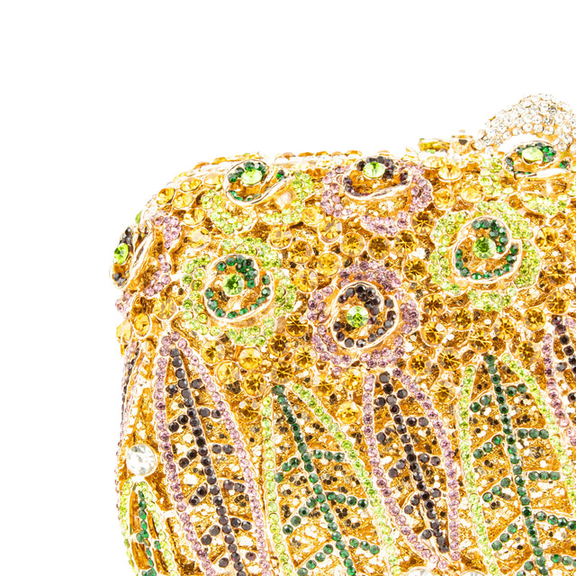 Gold Multicolour Studded Handbags