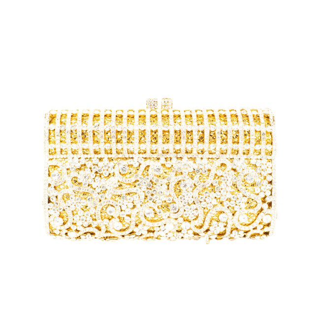 Gold Studded Metallic Frame Handbags