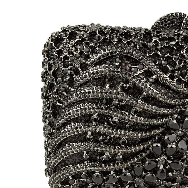 Black Studded Crystal Purse