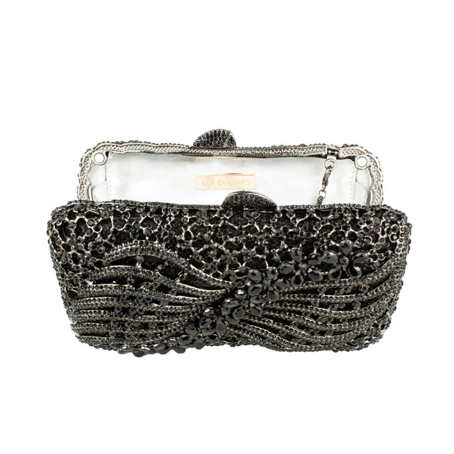 Black Studded Crystal Purse