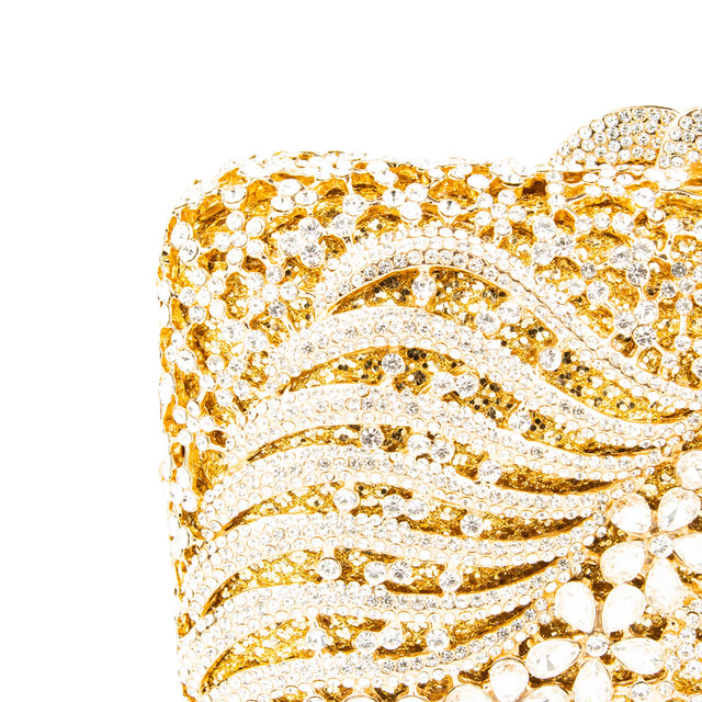 Gold Studded Metallic Frame Handbags