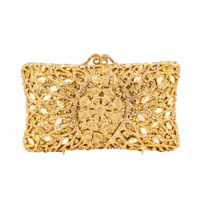 Bronze Studded Crystal Purse