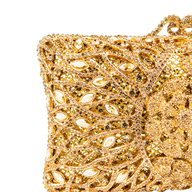 Bronze Studded Crystal Purse
