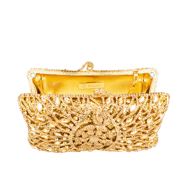 Bronze Studded Crystal Purse