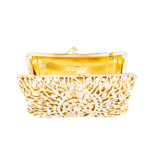 Gold Studded Metallic Frame Handbags
