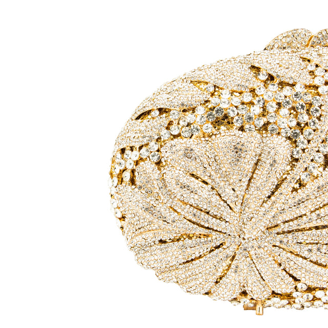 Gold Studded Metallic Frame Handbags