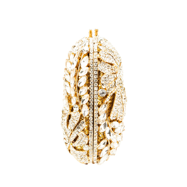 Gold Studded Metallic Frame Handbags