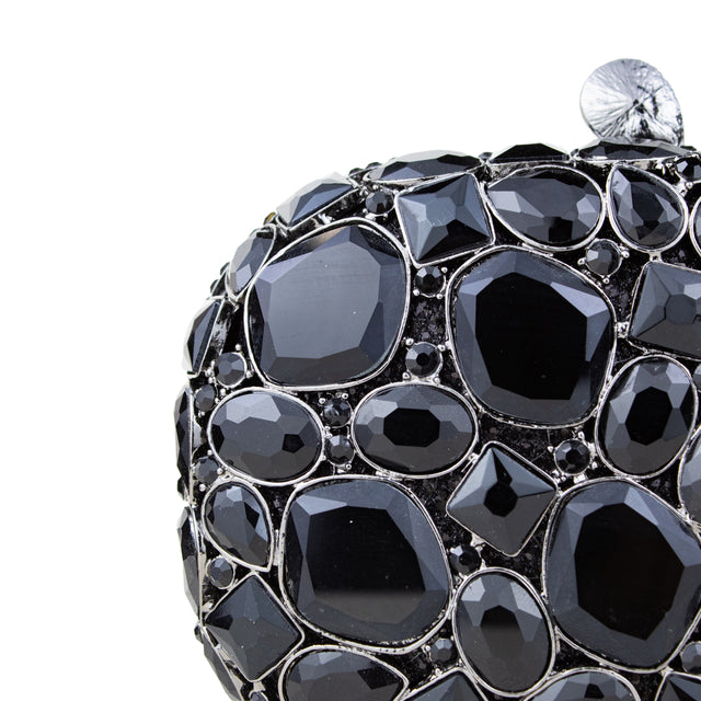 Black Studded Metallic Frame Handbags