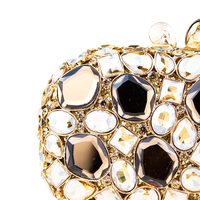 Gold Studded Metallic Frame Handbags