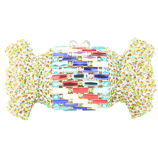 Gold Multicolour Studded Handbags