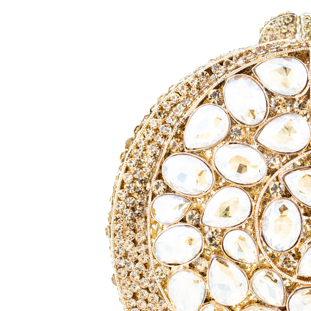Gold Studded Metallic Frame Handbags