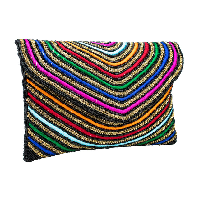 Black Handcrafted Beaded Chain Handbags