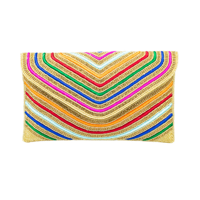 Gold Handcrafted Beaded Chain Handbags