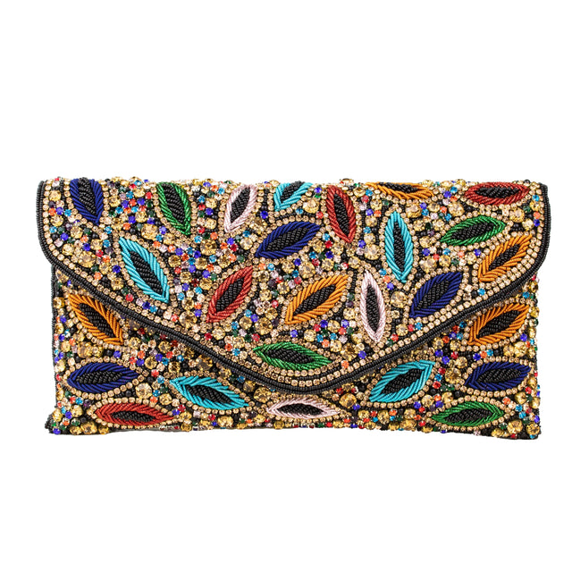 Black Multi Handcrafted Beaded Chain Handbags