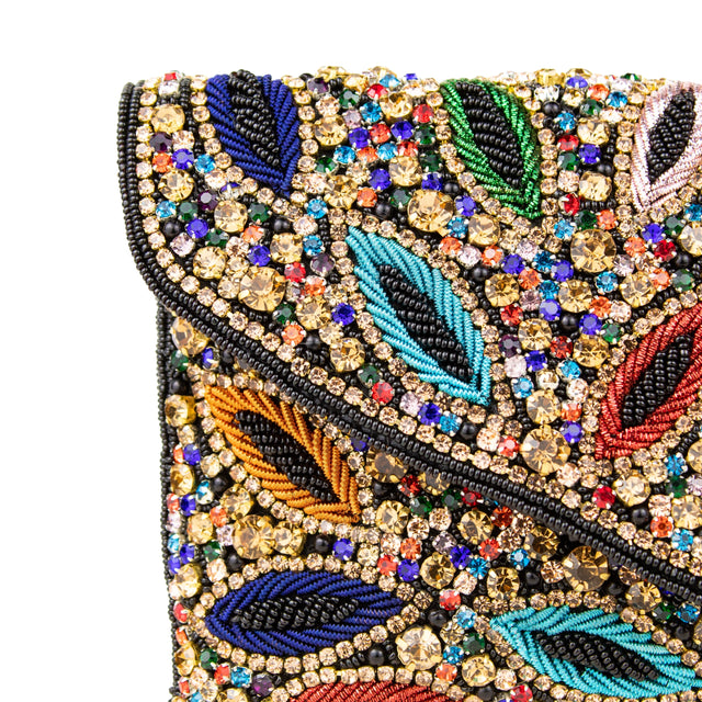 Black Multi Handcrafted Beaded Chain Handbags