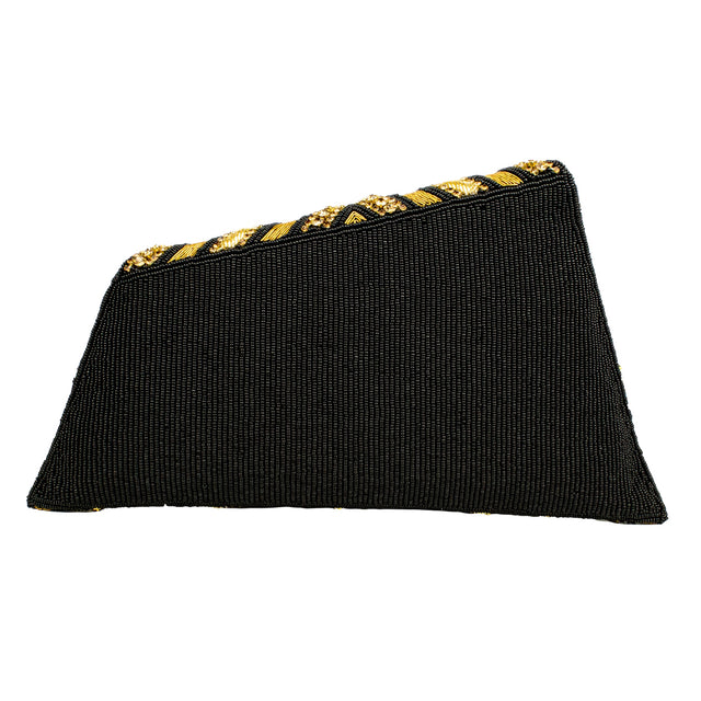 Black Gold Handcrafted Beaded Chain Handbags