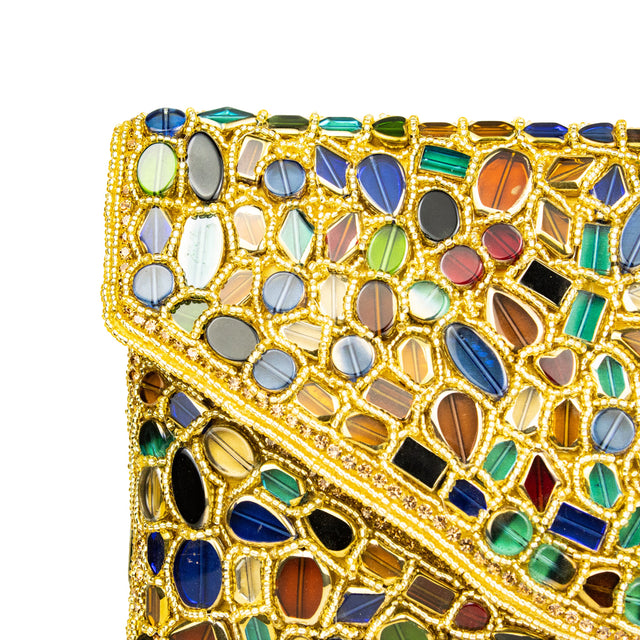 Gold Handcrafted Beaded Chain Handbags
