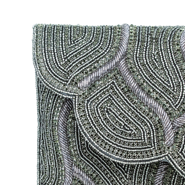 Grey Handcrafted Beaded Chain Handbags