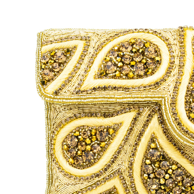 Gold Handcrafted Beaded Chain Handbags