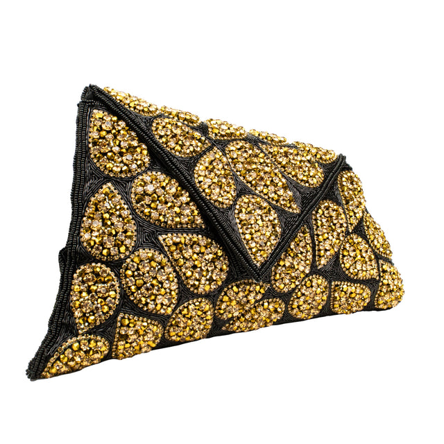 Black Gold Handcrafted Beaded Chain Handbags